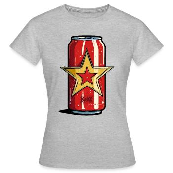 Erfrischende Soda-Getränke-Dose - Frauen T-Shirt - Grau meliert - Vorne - AI Model Female 172 dark (172cm)
