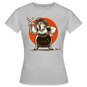 Big Mama te gronde - T-shirt Femme - gris chiné - Devant - AI Model Female 172 dark (172cm)