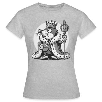 Maulwurf Majestät der König des Garten - Frauen T-Shirt - Grau meliert - Vorne - AI Model Female 172 dark (172cm)