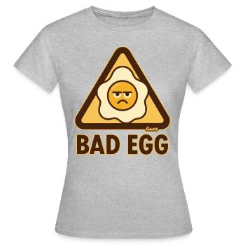 Mauvais œuf de mauvaise humeur - T-shirt Femme - gris chiné - Devant - AI Model Female 172 dark (172cm)