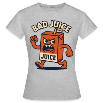 Angry Juice Carton : du mauvais jus en route - T-shirt Femme - gris chiné - Devant - AI Model Female 172 dark (172cm)
