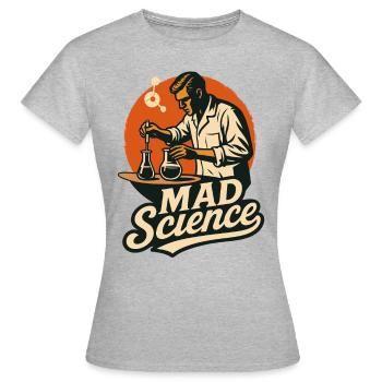Un savant fou dans le labo - T-shirt Femme - gris chiné - Devant - AI Model Female 172 dark (172cm)