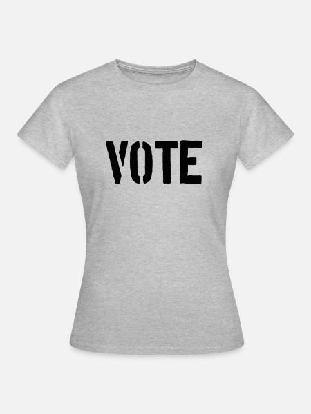 vote - Frauen T-Shirt - Grau meliert