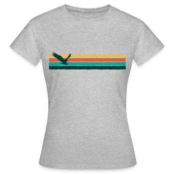 aigle rétro - T-shirt Femme - gris chiné - Devant - AI Model Female 172 dark (172cm)