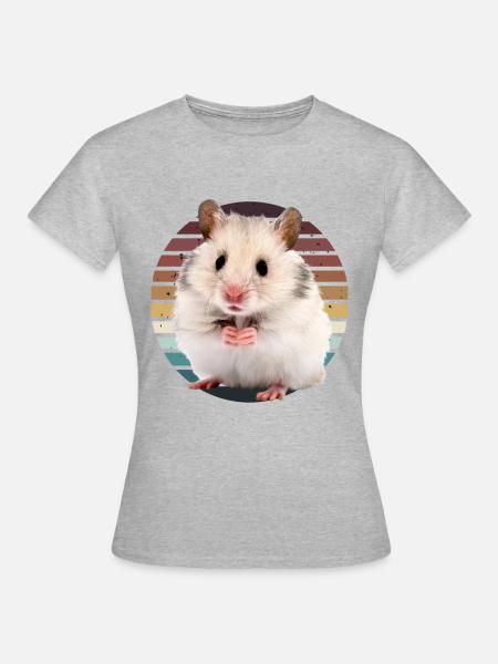 Hamster - Frauen T-Shirt - Grau meliert