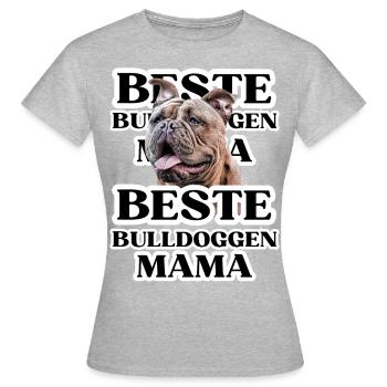 MEILLEURS BOULEDOGUES MAMAN CHIEN CHIENS BOULEDOGUE - T-shirt Femme - gris chiné - Devant - AI Model Female 172 dark (172cm)