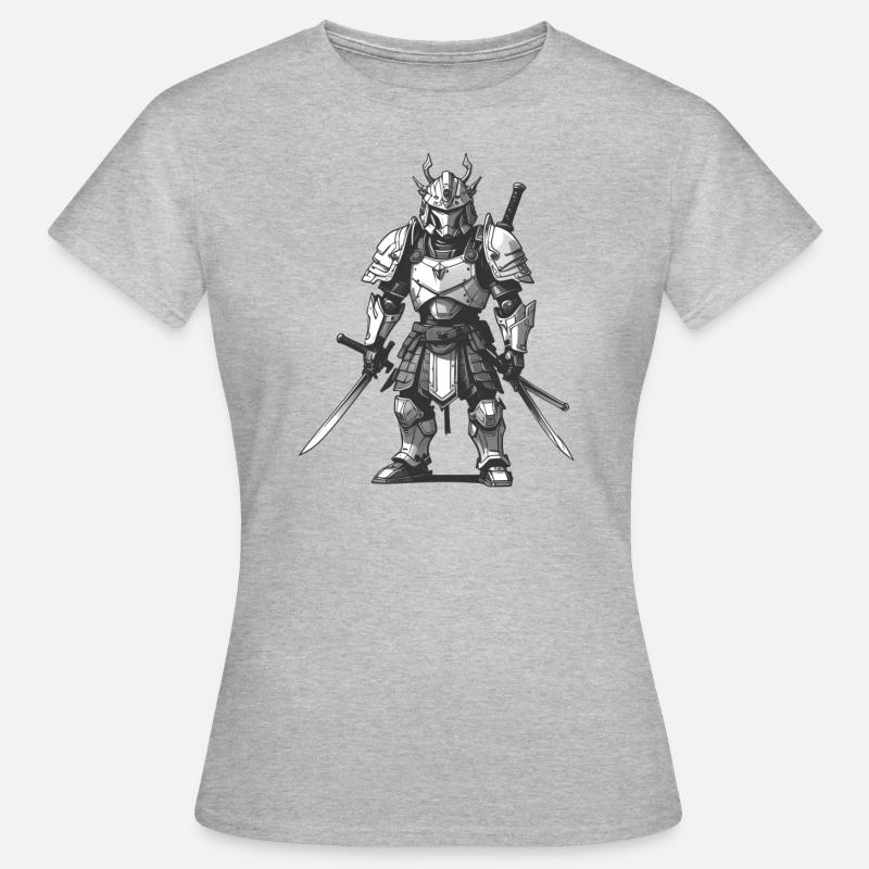 Robot Samurai - Women's T-Shirt - heather grey