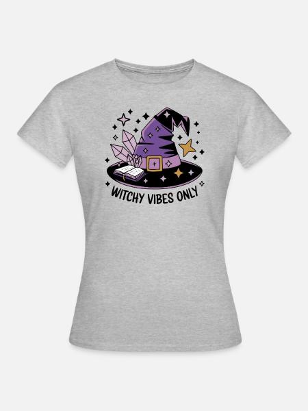 Nur Hexen-Vibes - Frauen T-Shirt - Grau meliert