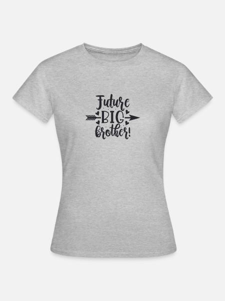 futur grand frère - T-shirt Femme - gris chiné