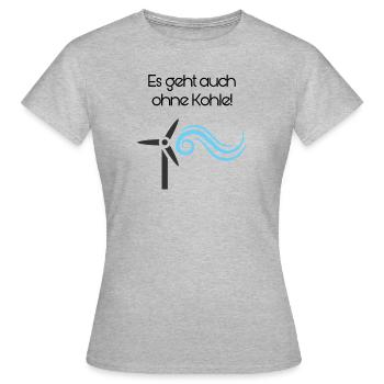 Windenergie - Frauen T-Shirt - Grau meliert - Vorne - AI Model Female 172 dark (172cm)
