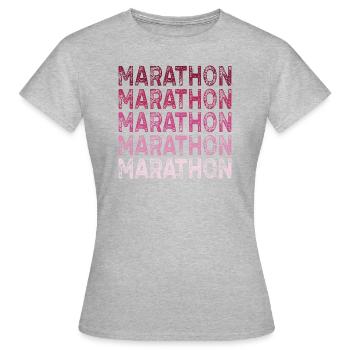 MARATHON - Women's T-Shirt - heather grey - Front - AI Model Female 172 dark (172cm)