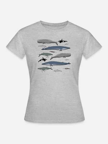 Wale - Frauen T-Shirt - Grau meliert