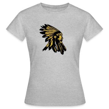 Tête amérindienne Amérindienne - T-shirt Femme - gris chiné - Devant - AI Model Female 172 dark (172cm)
