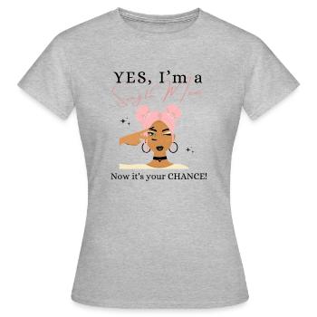 Single Moms Divorced Mom Single Parent - Women's T-Shirt - heather grey - Front - AI Model Female 172 dark (172cm)