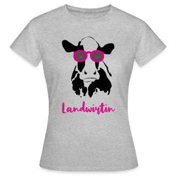 Landwirtin - Frauen T-Shirt - Grau meliert - Vorne - AI Model Female 172 dark (172cm)