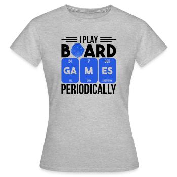 Nerd Ich spiele Brettspiele Periodisch Geschenk - Frauen T-Shirt - Grau meliert - Vorne - AI Model Female 172 dark (172cm)