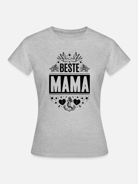 Beste Mama Muttertag - Frauen T-Shirt - Grau meliert