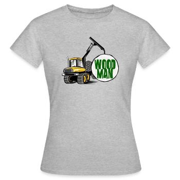 Transitaire Woodman, t-shirts, sweats à capuche, cadeaux - T-shirt Femme - gris chiné - Devant - AI Model Female 172 dark (172cm)