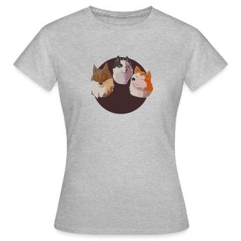 Coucou les toutous ! - T-shirt Femme - gris chiné - Devant - AI Model Female 172 dark (172cm)