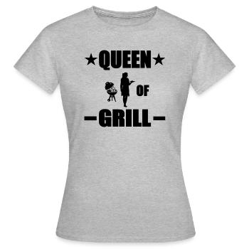 BBQ - Frauen T-Shirt - Grau meliert - Vorne - AI Model Female 172 dark (172cm)