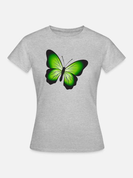 Un beau papillon - T-shirt Femme - gris chiné