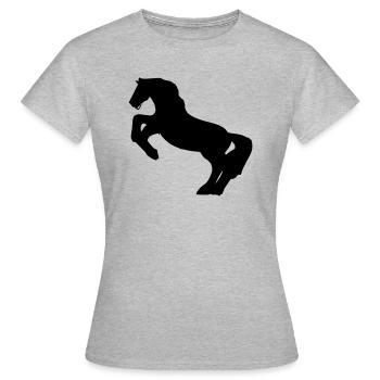 cheval - T-shirt Femme - gris chiné - Devant - AI Model Female 172 dark (172cm)