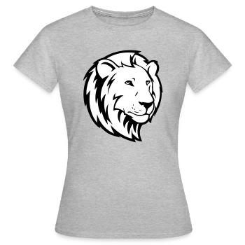 lion - T-shirt Femme - gris chiné - Devant - AI Model Female 172 dark (172cm)