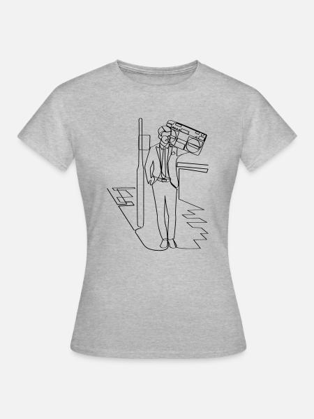 Suitwoofer - Frauen T-Shirt - Grau meliert