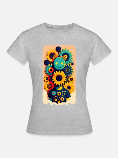 Sunny Day - Frauen T-Shirt - Grau meliert