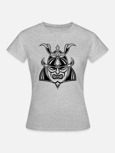 samurai - Frauen T-Shirt - Grau meliert