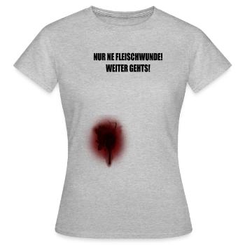 Bullet wound - Women's T-Shirt - heather grey - Front - AI Model Female 172 dark (172cm)