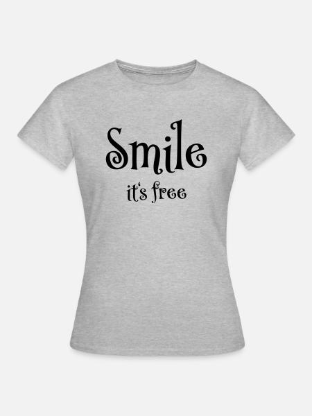 Smile. It's free - Frauen T-Shirt - Grau meliert