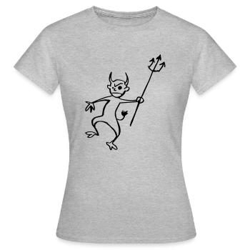 Diable - T-shirt Femme - gris chiné - Devant - AI Model Female 172 dark (172cm)