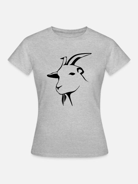 Ziege - Frauen T-Shirt - Grau meliert