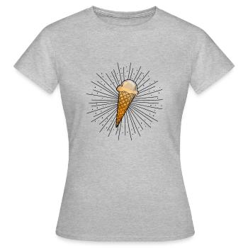 Glace glace boule de glace glacée cadeau - T-shirt Femme - gris chiné - Devant - AI Model Female 172 dark (172cm)