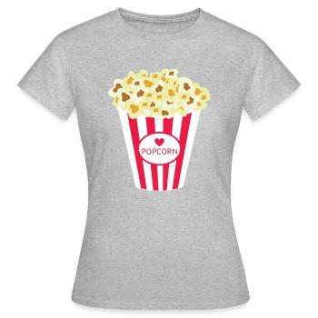 Pop corn - T-shirt Femme - gris chiné - Devant - AI Model Female 172 dark (172cm)