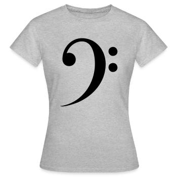 Bass clef - Women's T-Shirt - heather grey - Front - AI Model Female 172 dark (172cm)