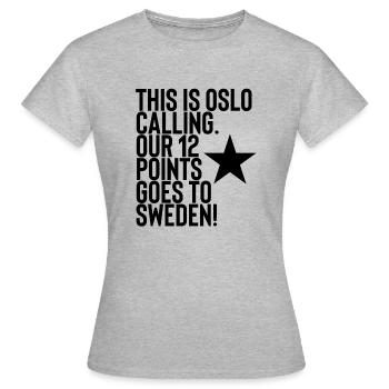 Eurovision Song Contest - Frauen T-Shirt - Grau meliert - Vorne - AI Model Female 172 dark (172cm)