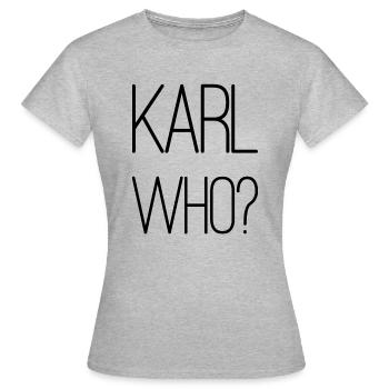 Karl qui ? - T-shirt Femme - gris chiné - Devant - AI Model Female 172 dark (172cm)