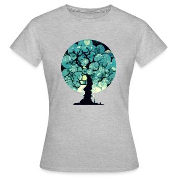 Aquarelle - T-shirt Femme - gris chiné - Devant - AI Model Female 172 dark (172cm)