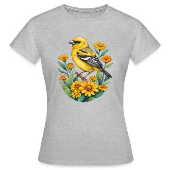 Yellow Finch - Women's T-Shirt - heather grey - Front - AI Model Female 172 dark (172cm)
