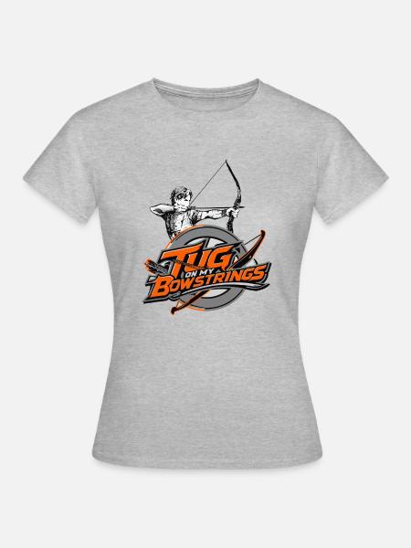 Bogenschießenspruch - Frauen T-Shirt - Grau meliert