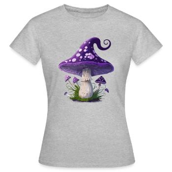 Champignon fantaisie - T-shirt Femme - gris chiné - Devant - AI Model Female 172 dark (172cm)