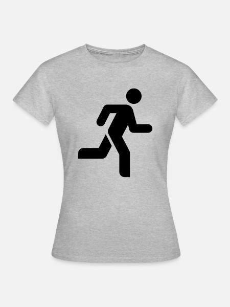 Marathon, Running, Jogging - Frauen T-Shirt - Grau meliert