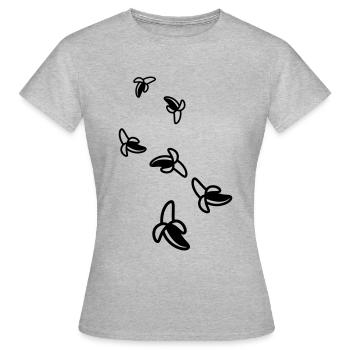 Banane Icon - Frauen T-Shirt - Grau meliert - Vorne - AI Model Female 172 dark (172cm)