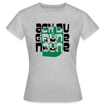 Ach du grüne Neune 2 - Frauen T-Shirt - Grau meliert - Vorne - AI Model Female 172 dark (172cm)