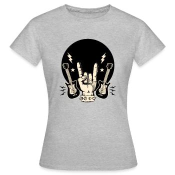 rock and roll - Women's T-Shirt - heather grey - Front - AI Model Female 172 dark (172cm)