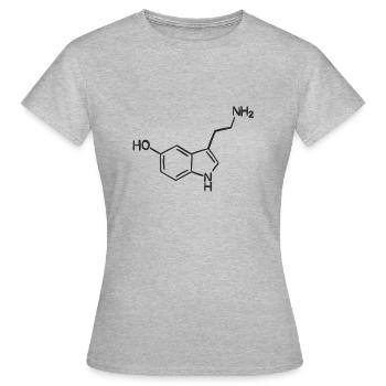 Sérotonine, bonheur, relaxation, zen, relax, cerveau - T-shirt Femme - gris chiné - Devant - AI Model Female 172 dark (172cm)
