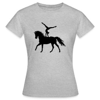 Vaulting equestrian acrobatics riding horse - Women's T-Shirt - heather grey - Front - AI Model Female 172 dark (172cm)