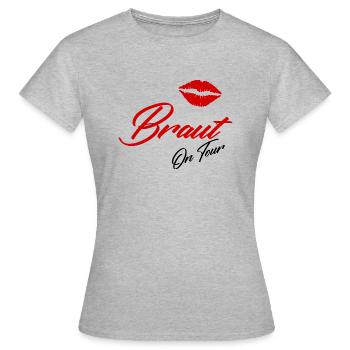 JGA - Frauen T-Shirt - Grau meliert - Vorne - AI Model Female 172 dark (172cm)
